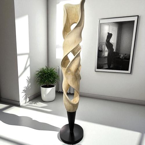 Holzskulptur Aufsteller Baumstamm 3D-Optik