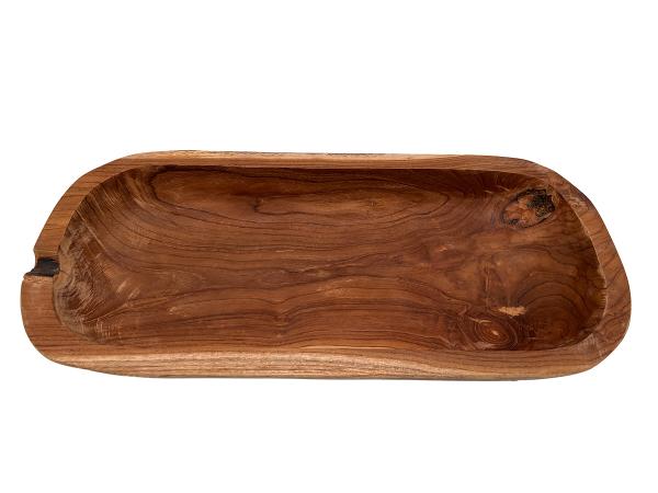 Handgeschnitzte Dekoration aus Holz rustikale Tischschale