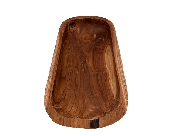 Handgeschnitzte Dekoration aus Holz rustikale Tischschale