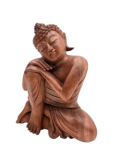 Handgeschnitzte Design Deko-Skulptur "Buddha M"