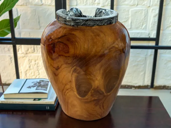 Holzvase VALENTINA, ca. 25 cm breit, 31 cm hoch, Gr. M