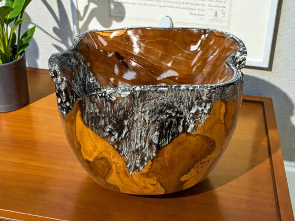 Holzschale AURELIA, braun, ca. 24 cm breit, 15 cm hoch