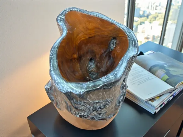 Schale aus Holz Serena Teakholz Handarbeit