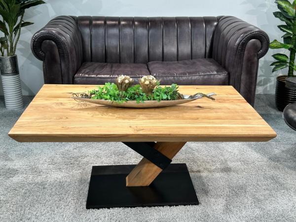 Couchtisch aus Akazie "CLIFF" im Format 120 x 80 cm mit Schweizer Kante