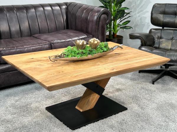 Couchtisch aus Akazie "CLIFF" im Format 120 x 80 cm mit Schweizer Kante