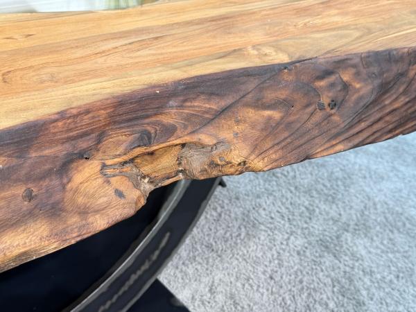 Massiver Holtisch Fusion aus recyceltem Holz