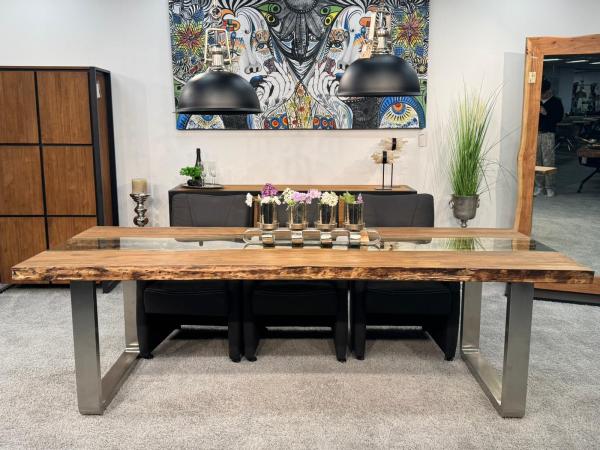 Massiver Holztisch Esszimmer 250 cm