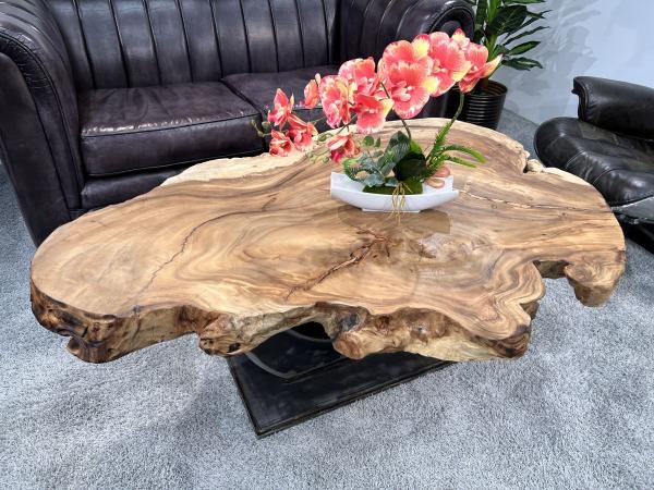 Massivholz Couchtisch "Bromo" 140 cm