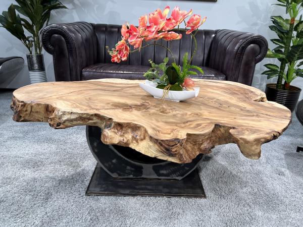 Massivholz Couchtisch "Bromo" 140 cm