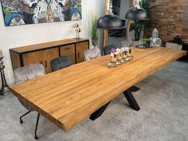 Esstisch mit Baumkante Atlanta 300 cm