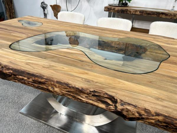 Massivholztisch aus recyceltem Altholz Deep Island