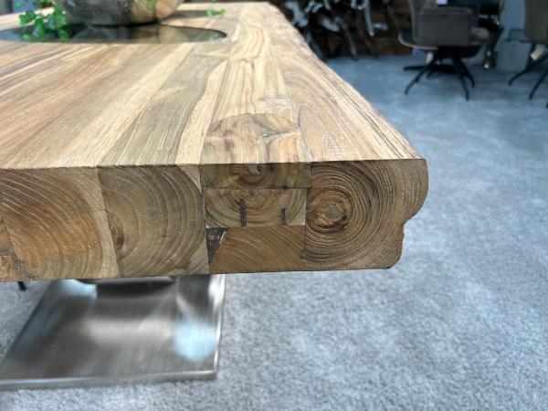 Massivholztisch aus recyceltem Altholz Deep Island