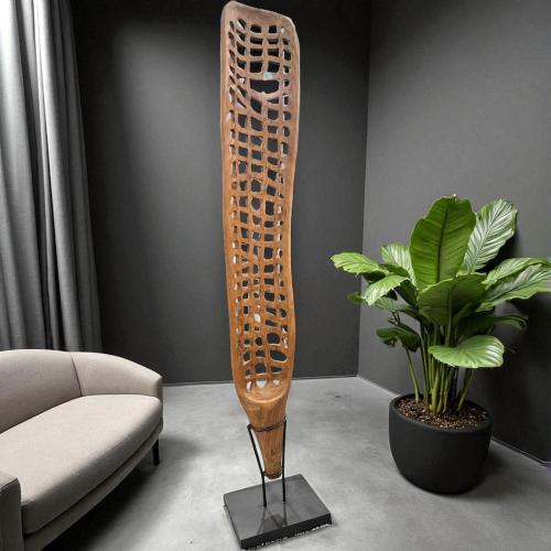 Holzskulptur Aufsteller Baumstamm 3D-Optik