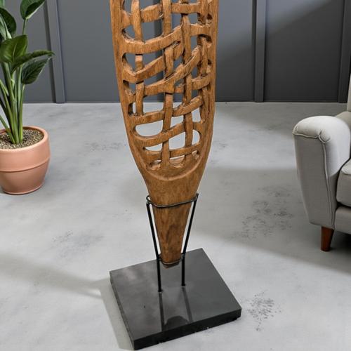 Holzskulptur Aufsteller Baumstamm 3D-Optik
