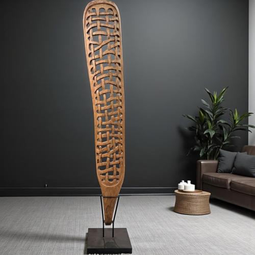 Holzskulptur Aufsteller Baumstamm 3D-Optik