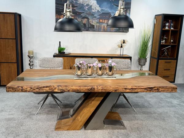 Deep Island - Moderner Esstisch aus Holz 220 cm lang