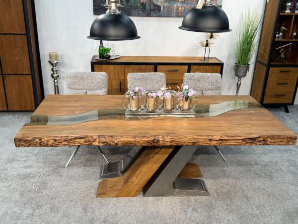 Deep Island - Moderner Esstisch aus Holz 220 cm lang