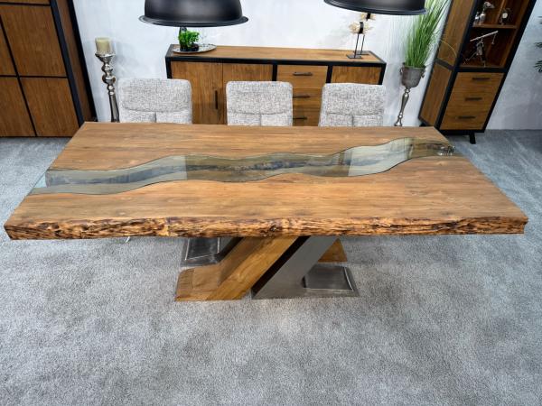 Deep Island - Moderner Esstisch aus Holz 220 cm lang