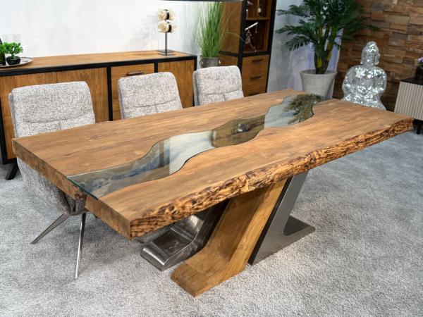 Deep Island - Moderner Esstisch aus Holz 220 cm lang
