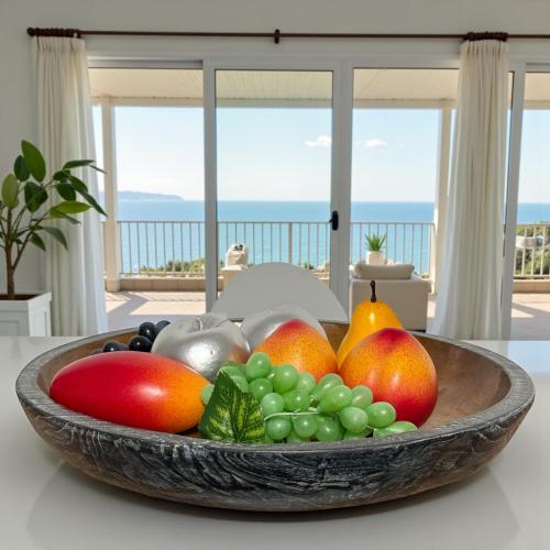 Obstschale teakholz lara tischdeko