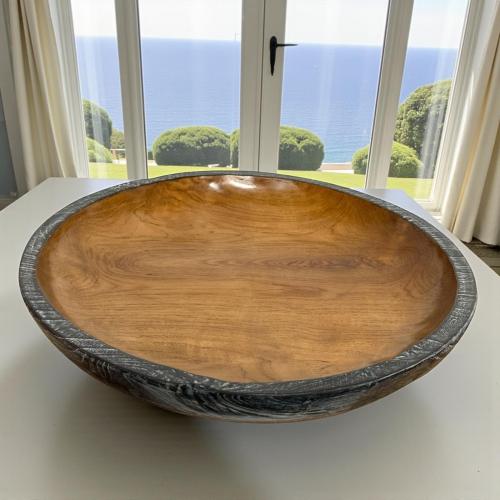 Obstschale teakholz lara tischdeko