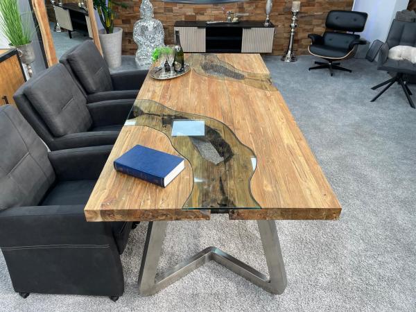 Rechteckiger Esstisch aus massivem Holz Landscape 220 cm