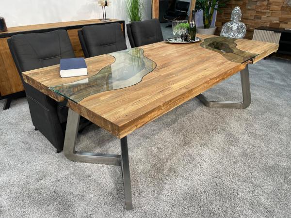 Rechteckiger Esstisch aus massivem Holz Landscape 220 cm