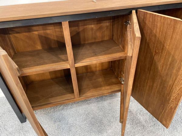 Sideboard / Anrichte "Loft" 200 x 40 x 90 cm aus recyceltem Altholz mit Rohstahlgestell