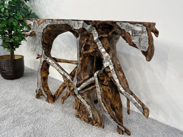 Sideboard aus Holz Baumwurzel Teakholz
