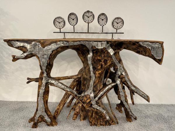 Sideboard aus Holz Baumwurzel Teakholz