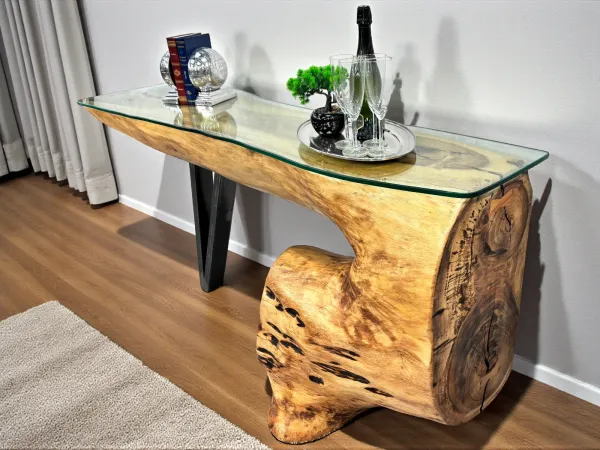 Sideboard made of solid Suar wood, approx. 173 x 55 x 88 cm