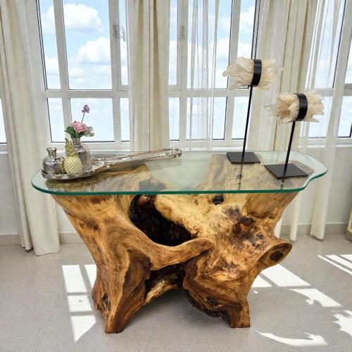 Rectangular sideboard made of solid suar wood, 118x74x43 cm.