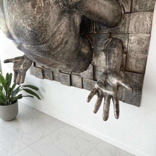 Skulptur Figur Alumium Akrobat