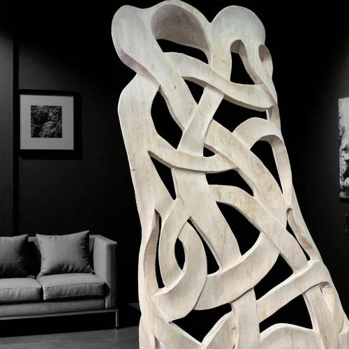 Holzskulptur Aufsteller Baumstamm 3D-Optik