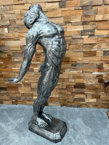 Skulptur / Dekofigur "Athlet in Aufbruch" 166 x 67 x 70 cm aus Aluminium