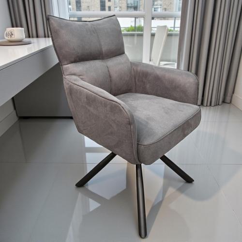 Esszimmerstuhl drehbar grau