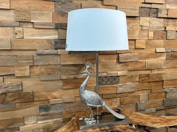 Tischlampe-Bird-78-cm-silber