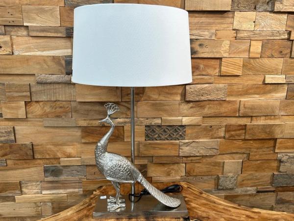 Tischlampe-Bird-78-cm-silber