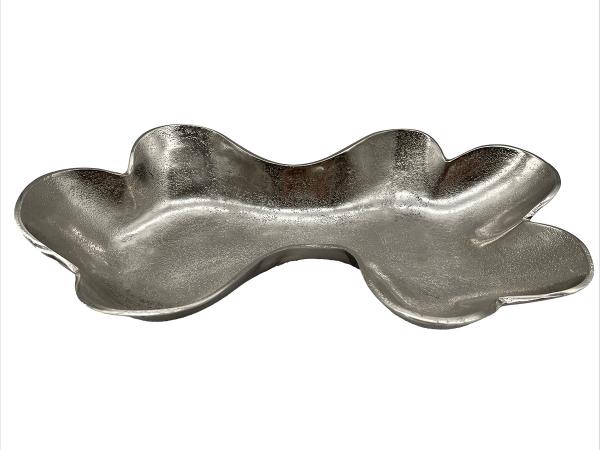 Tischschale Blattform aus Aluminium