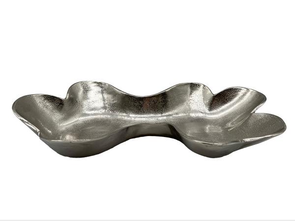 Tischschale Blattform aus Aluminium