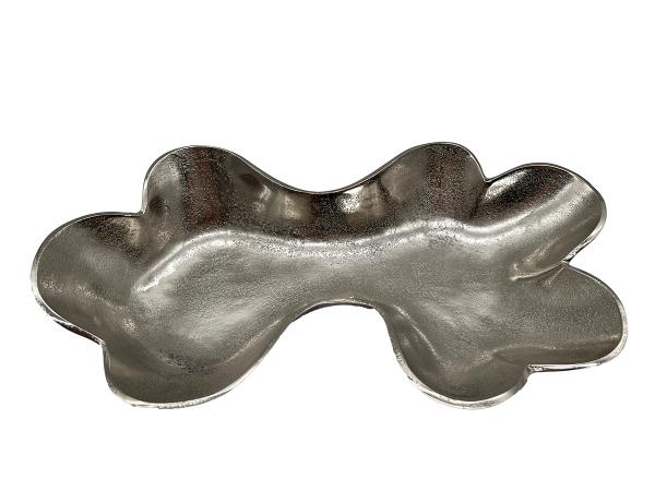 Tischschale Blattform aus Aluminium
