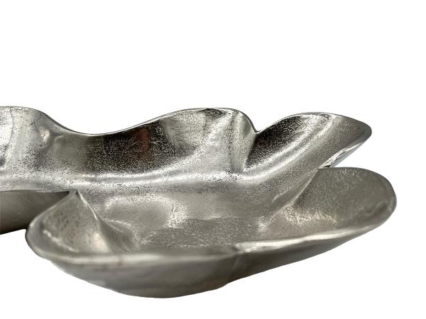 Tischschale Blattform aus Aluminium