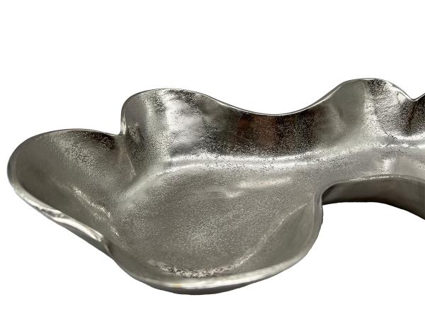 Tischschale Blattform aus Aluminium