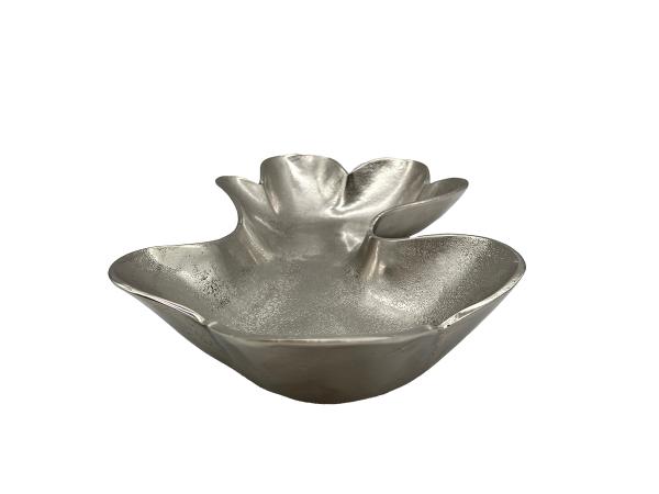 Tischschale Blattform aus Aluminium