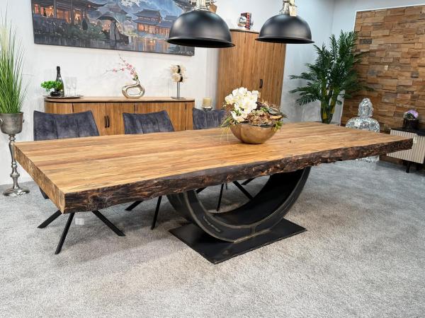 Esszimmertisch-Deep-Island-300cm-mit-Halbmondgestell