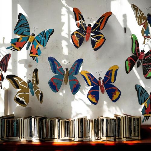 Wanddekoration Schmetterling Metall