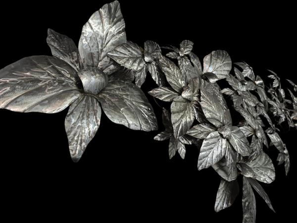 Wanddekoration aus Stahlblech "Flowers XXL" ca. 240 cm