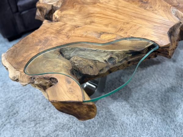 Wohnzimmertisch aus Holz Lakeside Baumscheibentisch