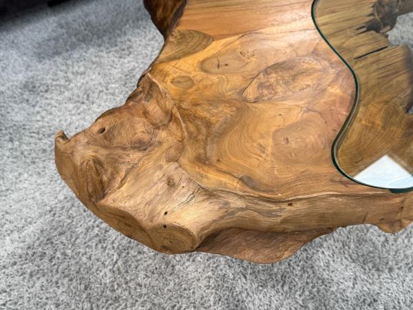 Wohnzimmertisch aus Holz Lakeside Baumscheibentisch