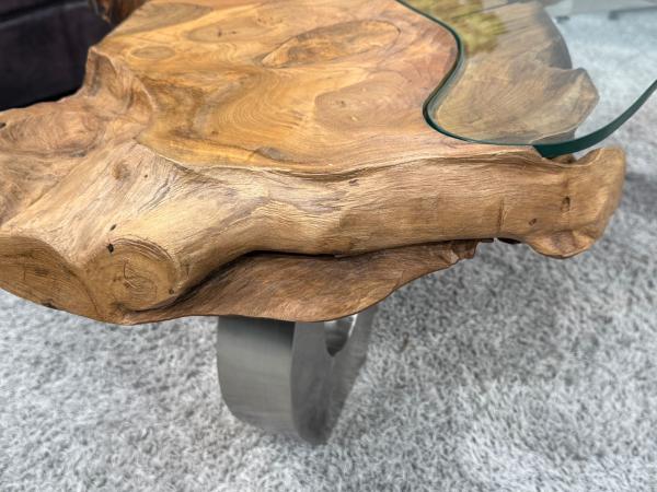 Wohnzimmertisch aus Holz Lakeside Baumscheibentisch